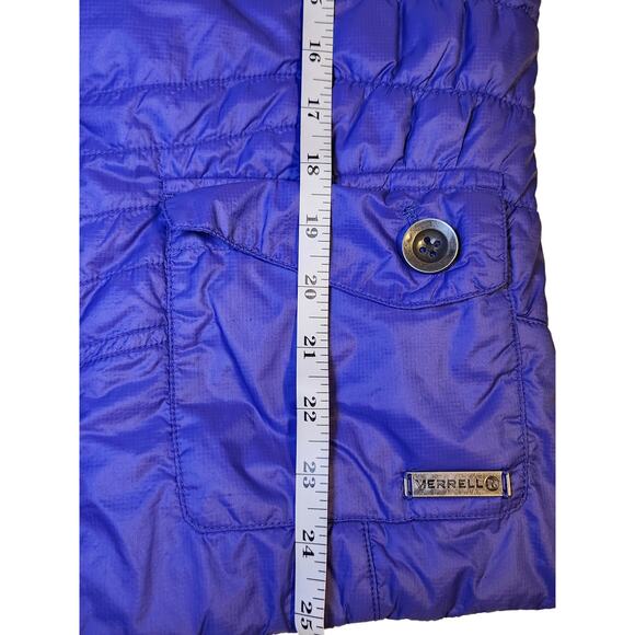Merrell Opti-Warm Womens Puffer Vest Blue Quilted Sleeveless Jacket Medium - Picture 6 of 11